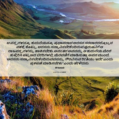 Picture 06 - ಎಸ್ತೇರಳು 6:9 KANIRV - ಆ ವಸ್ತ್ರಗಳನ್ನೂ - Bible Verse Picture