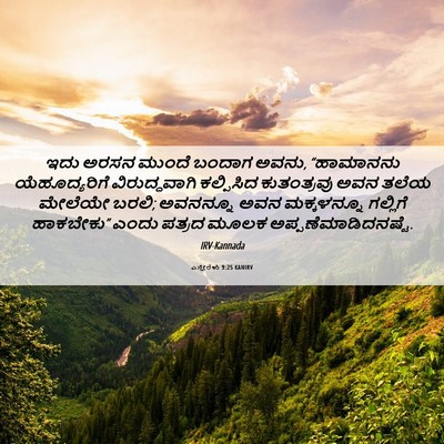 Picture 06 - ಎಸ್ತೇರಳು 9:25 KANIRV - ಇದು ಅರಸನ ಮುಂದೆ - Bible Verse Picture