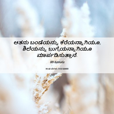 Picture 06 - ಕೀರ್ತನೆಗಳು 114:8 KANIRV - ಆತನು ಬಂಡೆಯನ್ನು - Bible Verse Picture