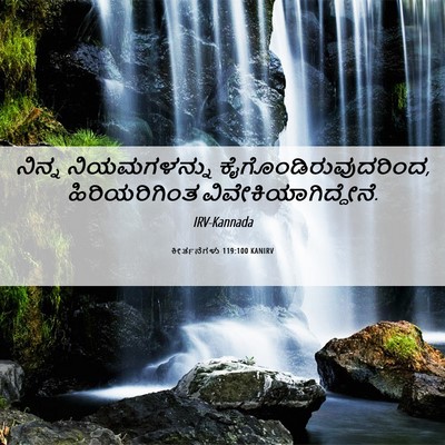 Picture 06 - ಕೀರ್ತನೆಗಳು 119:100 KANIRV - ನಿನ್ನ ನಿಯಮಗಳನ್ನು - Bible Verse Picture