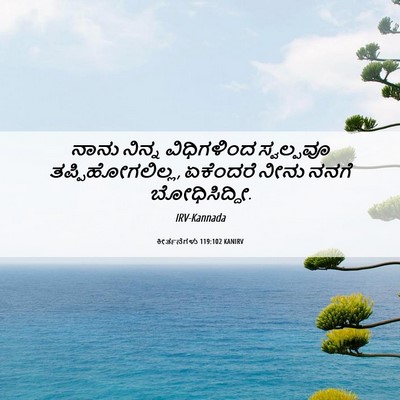 Picture 06 - ಕೀರ್ತನೆಗಳು 119:102 KANIRV - ನಾನು ನಿನ್ನ - Bible Verse Picture