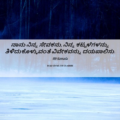 Picture 06 - ಕೀರ್ತನೆಗಳು 119:125 KANIRV - ನಾನು ನಿನ್ನ ಸೇವಕನು, - Bible Verse Picture