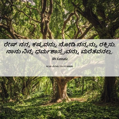 Picture 06 - ಕೀರ್ತನೆಗಳು 119:153 KANIRV - ರೇಷ್. ನನ್ನ - Bible Verse Picture