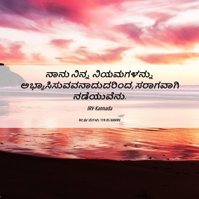 Picture 06 - ಕೀರ್ತನೆಗಳು 119:45 KANIRV - ನಾನು ನಿನ್ನ - Bible Verse Picture