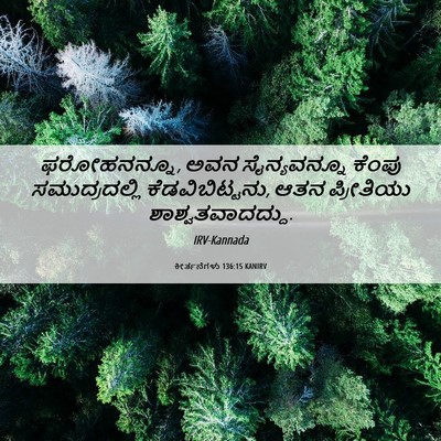 Picture 06 - ಕೀರ್ತನೆಗಳು 136:15 KANIRV - ಫರೋಹನನ್ನೂ, ಅವನ - Bible Verse Picture