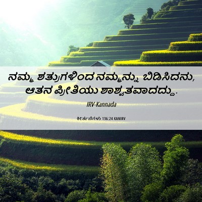Picture 06 - ಕೀರ್ತನೆಗಳು 136:24 KANIRV - ನಮ್ಮ ಶತ್ರುಗಳಿಂದ - Bible Verse Picture