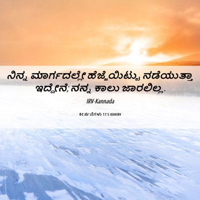 Picture 06 - ಕೀರ್ತನೆಗಳು 17:5 KANIRV - ನಿನ್ನ ಮಾರ್ಗದಲ್ಲೇ - Bible Verse Picture