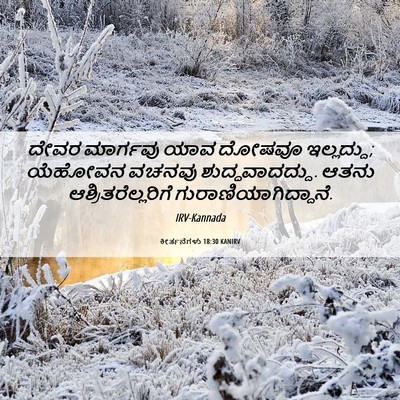 Picture 06 - ಕೀರ್ತನೆಗಳು 18:30 KANIRV - ದೇವರ ಮಾರ್ಗವು ಯಾವ - Bible Verse Picture