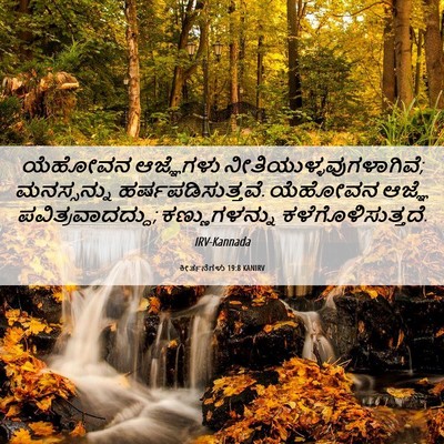Picture 06 - ಕೀರ್ತನೆಗಳು 19:8 KANIRV - ಯೆಹೋವನ ಆಜ್ಞೆಗಳು - Bible Verse Picture
