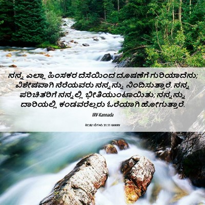 Picture 06 - ಕೀರ್ತನೆಗಳು 31:11 KANIRV - ನನ್ನ ಎಲ್ಲಾ ಹಿಂಸಕರ - Bible Verse Picture