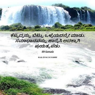 Picture 06 - ಕೀರ್ತನೆಗಳು 34:14 KANIRV - ಕೆಟ್ಟದ್ದನ್ನು - Bible Verse Picture