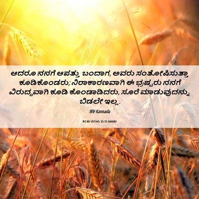Picture 06 - ಕೀರ್ತನೆಗಳು 35:15 KANIRV - ಆದರೂ ನನಗೆ ಆಪತ್ತು - Bible Verse Picture