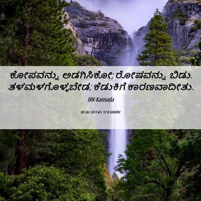 Picture 06 - ಕೀರ್ತನೆಗಳು 37:8 KANIRV - ಕೋಪವನ್ನು - Bible Verse Picture