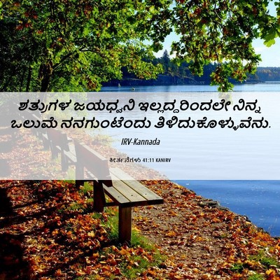 Picture 06 - ಕೀರ್ತನೆಗಳು 41:11 KANIRV - ಶತ್ರುಗಳ ಜಯಧ್ವನಿ - Bible Verse Picture
