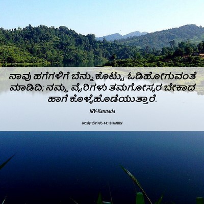 Picture 06 - ಕೀರ್ತನೆಗಳು 44:10 KANIRV - ನಾವು ಹಗೆಗಳಿಗೆ - Bible Verse Picture