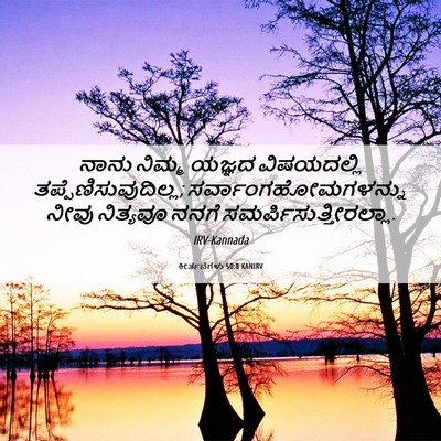 Picture 06 - ಕೀರ್ತನೆಗಳು 50:8 KANIRV - ನಾನು ನಿಮ್ಮ ಯಜ್ಞದ - Bible Verse Picture