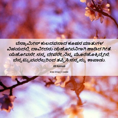 Picture 06 - ಕೀರ್ತನೆಗಳು 7:1 KANIRV - ಬೆನ್ಯಾಮೀನ್ - Bible Verse Picture