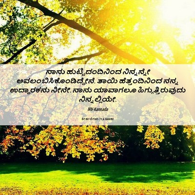 Picture 06 - ಕೀರ್ತನೆಗಳು 71:6 KANIRV - ನಾನು - Bible Verse Picture