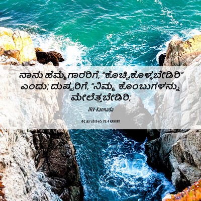 Picture 06 - ಕೀರ್ತನೆಗಳು 75:4 KANIRV - ನಾನು - Bible Verse Picture