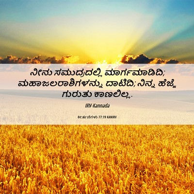 Picture 06 - ಕೀರ್ತನೆಗಳು 77:19 KANIRV - ನೀನು ಸಮುದ್ರದಲ್ಲಿ - Bible Verse Picture