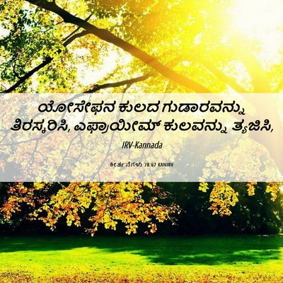 Picture 06 - ಕೀರ್ತನೆಗಳು 78:67 KANIRV - ಯೋಸೇಫನ ಕುಲದ - Bible Verse Picture