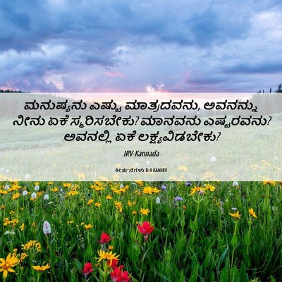 Picture 06 - ಕೀರ್ತನೆಗಳು 8:4 KANIRV - ಮನುಷ್ಯನು ಎಷ್ಟು - Bible Verse Picture