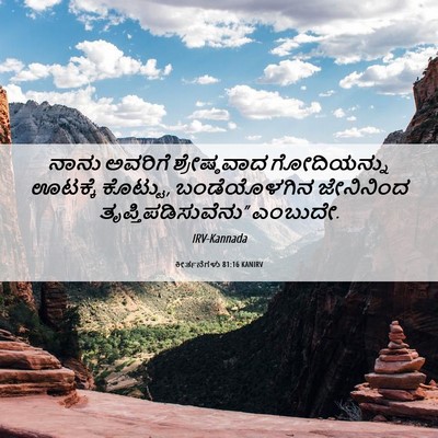 Picture 06 - ಕೀರ್ತನೆಗಳು 81:16 KANIRV - ನಾನು ಅವರಿಗೆ - Bible Verse Picture