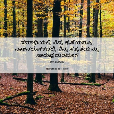 Picture 06 - ಕೀರ್ತನೆಗಳು 88:11 KANIRV - ಸಮಾಧಿಯಲ್ಲಿ ನಿನ್ನ - Bible Verse Picture