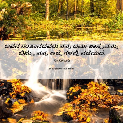 Picture 06 - ಕೀರ್ತನೆಗಳು 89:30 KANIRV - ಅವನ ಸಂತಾನದವರು - Bible Verse Picture