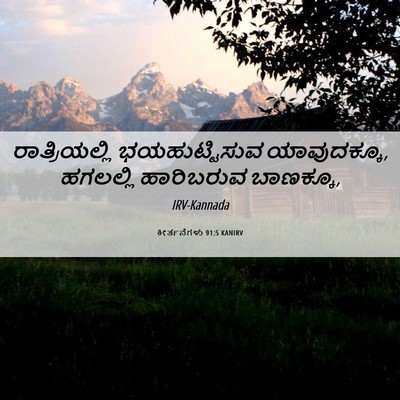 Picture 06 - ಕೀರ್ತನೆಗಳು 91:5 KANIRV - ರಾತ್ರಿಯಲ್ಲಿ - Bible Verse Picture