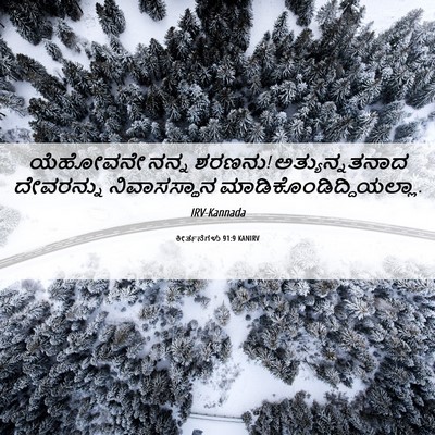Picture 06 - ಕೀರ್ತನೆಗಳು 91:9 KANIRV - ಯೆಹೋವನೇ ನನ್ನ - Bible Verse Picture