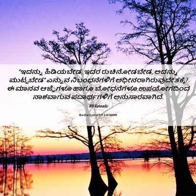 Picture 06 - ಕೊಲೊಸ್ಸೆಯವರಿಗೆ 2:22 KANIRV - “ಇದನ್ನು ಹಿಡಿಯಬೇಡ, - Bible Verse Picture