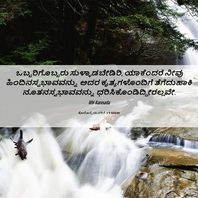 Picture 06 - ಕೊಲೊಸ್ಸೆಯವರಿಗೆ 3:9 KANIRV - ಒಬ್ಬರಿಗೊಬ್ಬರು - Bible Verse Picture