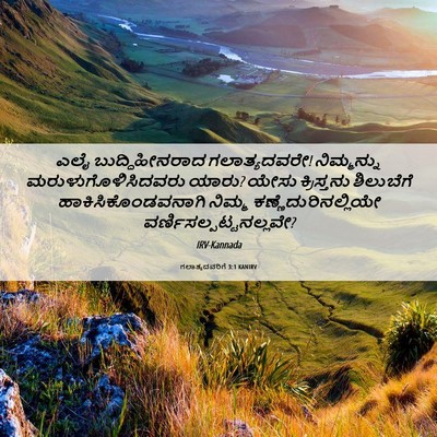 Picture 06 - ಗಲಾತ್ಯದವರಿಗೆ 3:1 KANIRV - ಎಲೈ ಬುದ್ಧಿಹೀನರಾದ - Bible Verse Picture