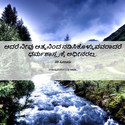 Picture 06 - ಗಲಾತ್ಯದವರಿಗೆ 5:18 KANIRV - ಆದರೆ ನೀವು - Bible Verse Picture
