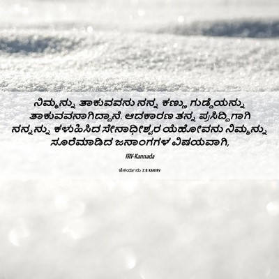 Picture 06 - ಜೆಕರ್ಯನು 2:8 KANIRV - ನಿಮ್ಮನ್ನು - Bible Verse Picture