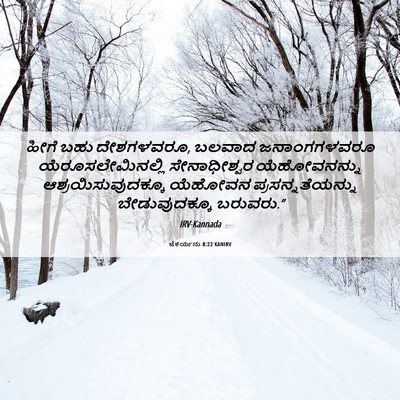 Picture 06 - ಜೆಕರ್ಯನು 8:22 KANIRV - ಹೀಗೆ ಬಹು ದೇಶಗಳವರೂ, - Bible Verse Picture