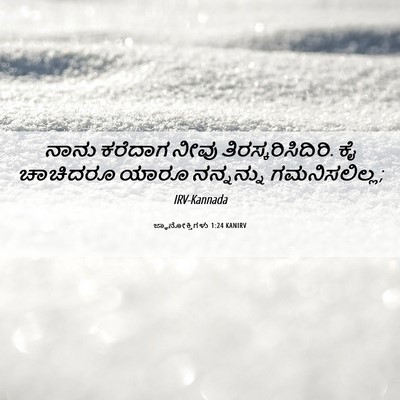 Picture 06 - ಜ್ಞಾನೋಕ್ತಿಗಳು 1:24 KANIRV - ನಾನು ಕರೆದಾಗ ನೀವು - Bible Verse Picture