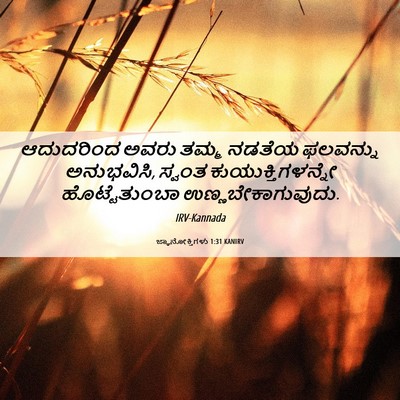 Picture 06 - ಜ್ಞಾನೋಕ್ತಿಗಳು 1:31 KANIRV - ಆದುದರಿಂದ ಅವರು - Bible Verse Picture