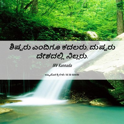 Picture 06 - ಜ್ಞಾನೋಕ್ತಿಗಳು 10:30 KANIRV - ಶಿಷ್ಟರು ಎಂದಿಗೂ - Bible Verse Picture