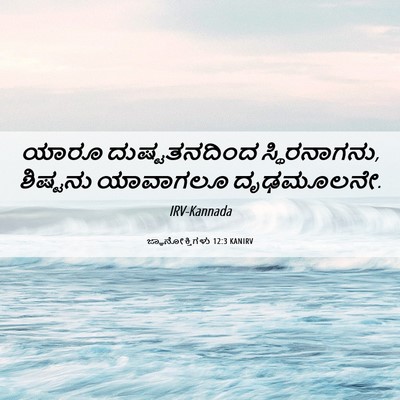 Picture 06 - ಜ್ಞಾನೋಕ್ತಿಗಳು 12:3 KANIRV - ಯಾರೂ ದುಷ್ಟತನದಿಂದ - Bible Verse Picture