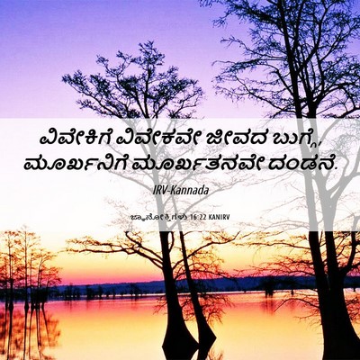 Picture 06 - ಜ್ಞಾನೋಕ್ತಿಗಳು 16:22 KANIRV - ವಿವೇಕಿಗೆ ವಿವೇಕವೇ - Bible Verse Picture