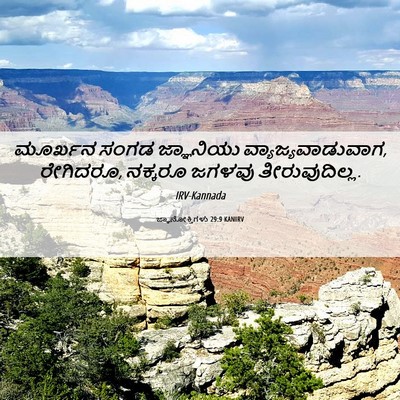 Picture 06 - ಜ್ಞಾನೋಕ್ತಿಗಳು 29:9 KANIRV - ಮೂರ್ಖನ ಸಂಗಡ - Bible Verse Picture
