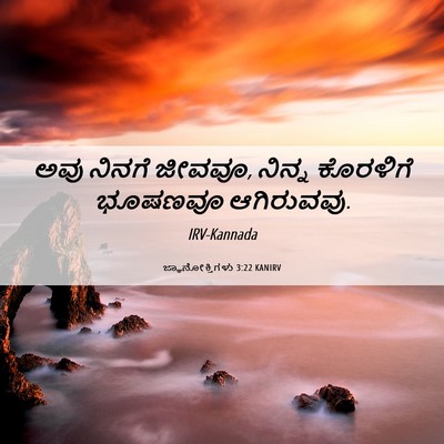 Picture 06 - ಜ್ಞಾನೋಕ್ತಿಗಳು 3:22 KANIRV - ಅವು ನಿನಗೆ ಜೀವವೂ, - Bible Verse Picture