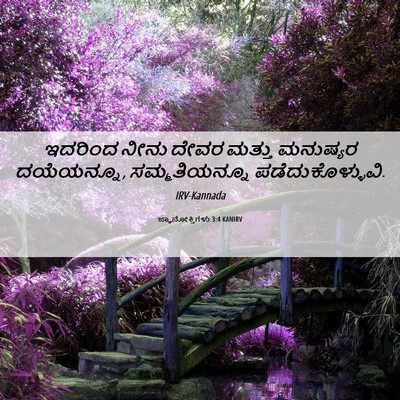 Picture 06 - ಜ್ಞಾನೋಕ್ತಿಗಳು 3:4 KANIRV - ಇದರಿಂದ ನೀನು ದೇವರ - Bible Verse Picture