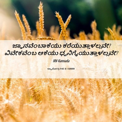 Picture 06 - ಜ್ಞಾನೋಕ್ತಿಗಳು 8:1 KANIRV - ಜ್ಞಾನವೆಂಬಾಕೆಯು - Bible Verse Picture
