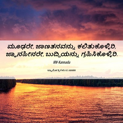 Picture 06 - ಜ್ಞಾನೋಕ್ತಿಗಳು 8:5 KANIRV - ಮೂಢರೇ, ಜಾಣತನವನ್ನು - Bible Verse Picture