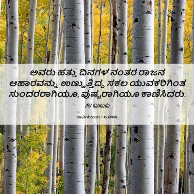 Picture 06 - ದಾನಿಯೇಲನು 1:15 KANIRV - ಅವರು ಹತ್ತು ದಿನಗಳ - Bible Verse Picture
