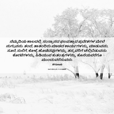 Picture 06 - ದಾನಿಯೇಲನು 11:24 KANIRV - ನೆಮ್ಮದಿಯ ಕಾಲದಲ್ಲಿ - Bible Verse Picture