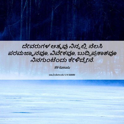 Picture 06 - ದಾನಿಯೇಲನು 5:14 KANIRV - ದೇವರುಗಳ ಆತ್ಮವು - Bible Verse Picture